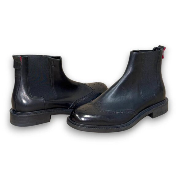 HUGO Lysander Chelsea Boots Men's Black Leather US 9 (UK 8 EU 42) MSRP $210 - Picture 4 of 4